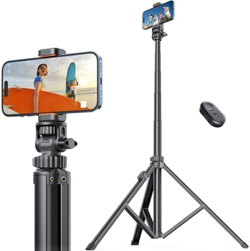 71''/180cm Extendable Phone Tripod Aluminum, Portable Stand for Video Recording, Travel Tripod fo... | Amazon (US)