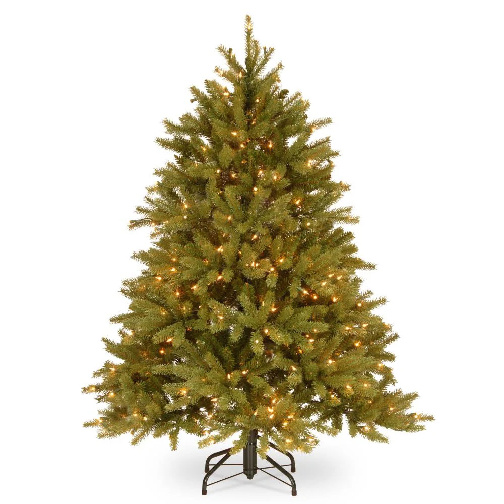 National Tree Company 4.5-ft Fraser Fir Pre-lit Artificial Christmas Tree with White Incandescent Lights | PEJF1-300-45 | Lowe's