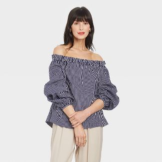 Women's Long Sleeve Off the Shoulder Top - A New Day™ | Target