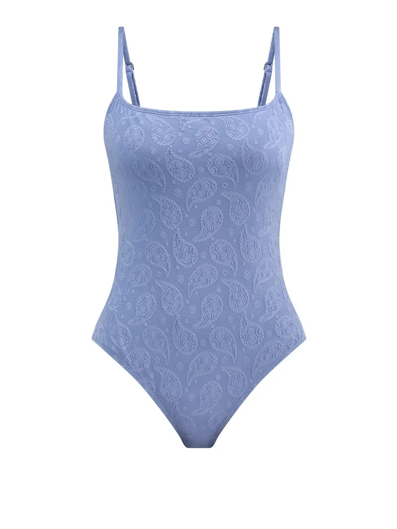 Jessica Simpson Women's Textured Print One Piece Swimsuit, Sizes XS-XXL | Walmart (US)