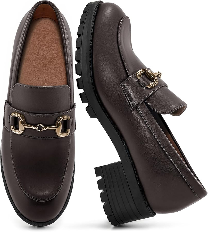 FUDYNMALC Platform Loafers for Women Dress: Casual Comfortable Slip On Chunky Shoes 2025 Walking ... | Amazon (US)