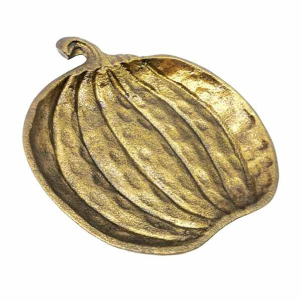 Metal Aluminum Hammered Pumpkin Tray, 7.5" | At Home