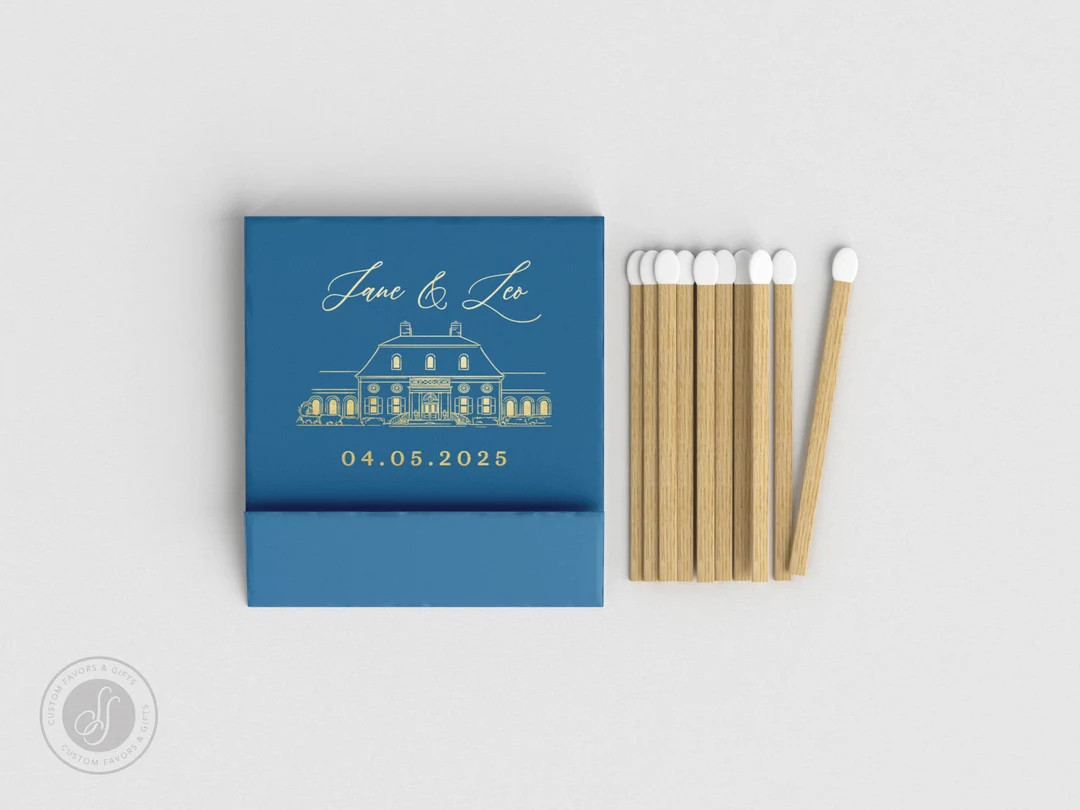 Foiled Wedding Matchbooks #3 - Custom Venue Wedding Matches, Match Book, Wedding Match Favors, Ma... | Etsy (US)