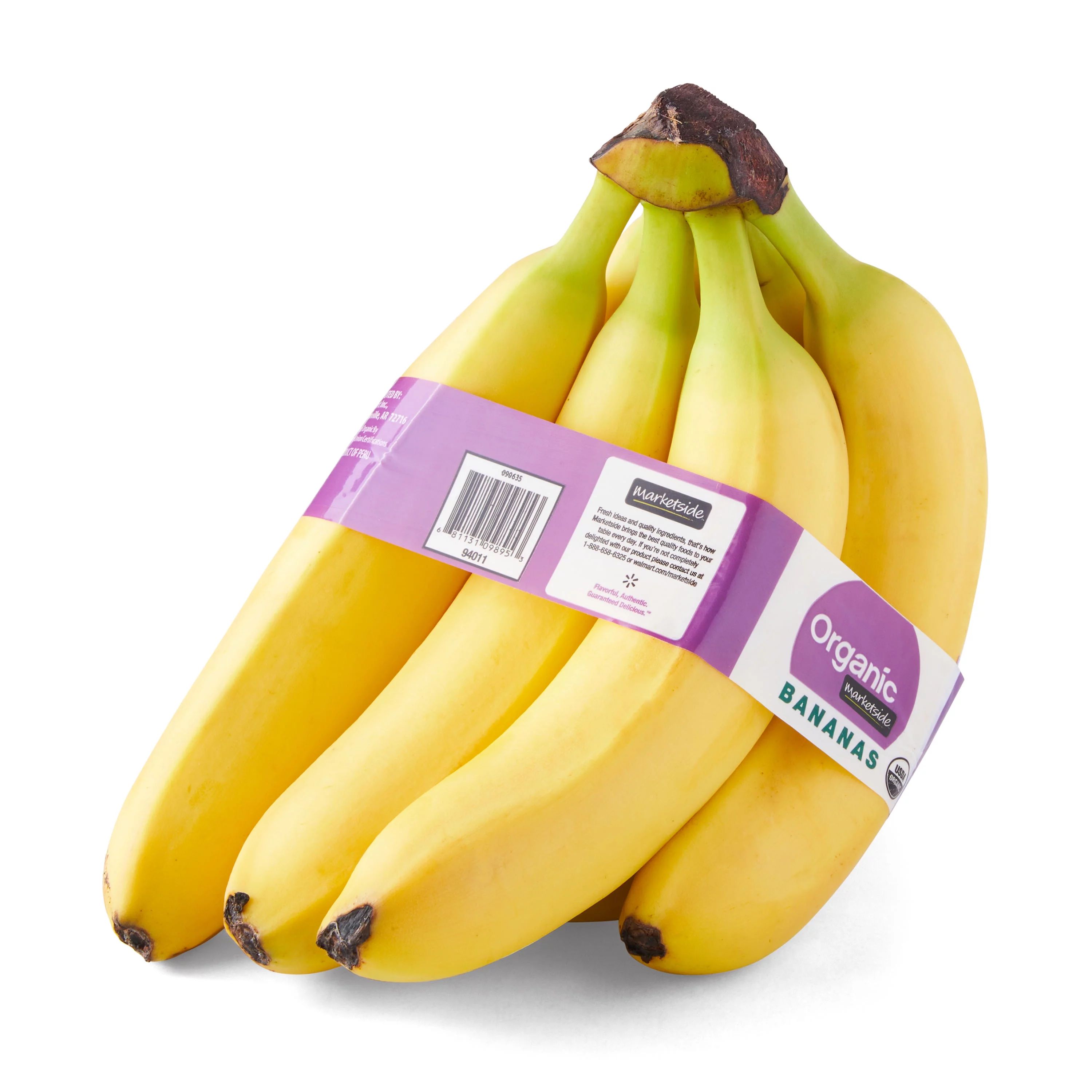 Marketside Organic Bananas, Bunch - Walmart.com | Walmart (US)