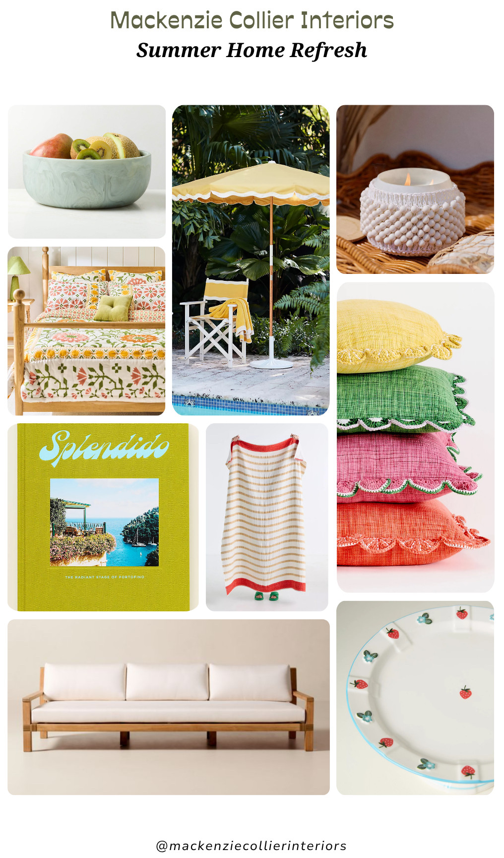 A summer refresh should feel effortless, elevated, and ready for everyday living. Mackenzie's Summer Home Refresh is filled with curated pieces designed to brighten your space and bring a sense of ease into the season. From fresh linens and colorful textiles to outdoor essentials, chic entertaining pieces, and timeless furniture, these are the must have finds to update your home for summer in a way that feels light, functional, and beautifully styled. 

 #LTKSeasonal #LTKHome