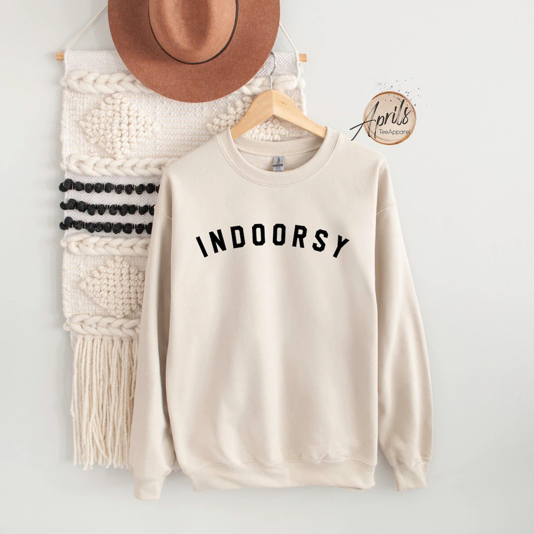 Indoorsy Sweatshirt Indoorsy Hoodies Homebody Sweatshirt - Etsy | Etsy (US)