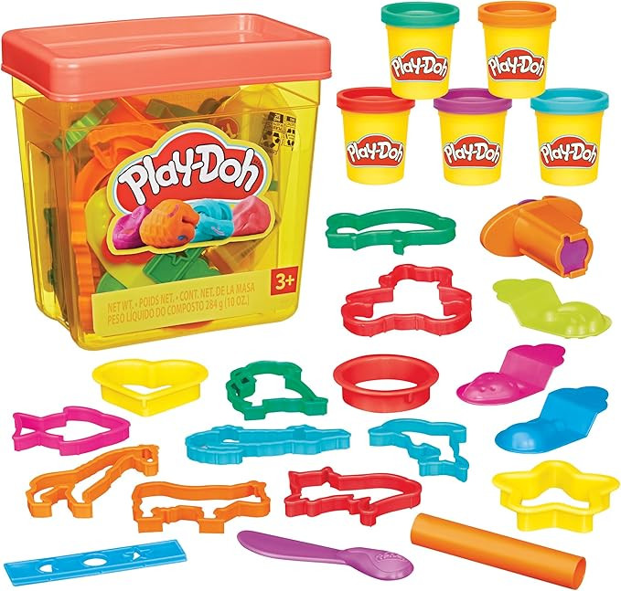 Play-Doh Fun Tub Set, 19 Accessories & Reusable Storage Container, Preschool Toys, Kids Arts & Cr... | Amazon (US)