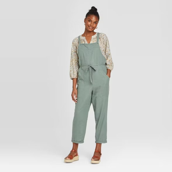 Women's Sleeveless Square Neck Belted Overalls - Universal Thread™ | Target