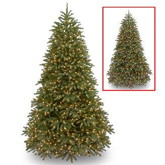 National Tree 6 .5' Feel Real Jersey Fraser Fir Medium Tree with 900 Dual Color LED Lights | Macys (US)