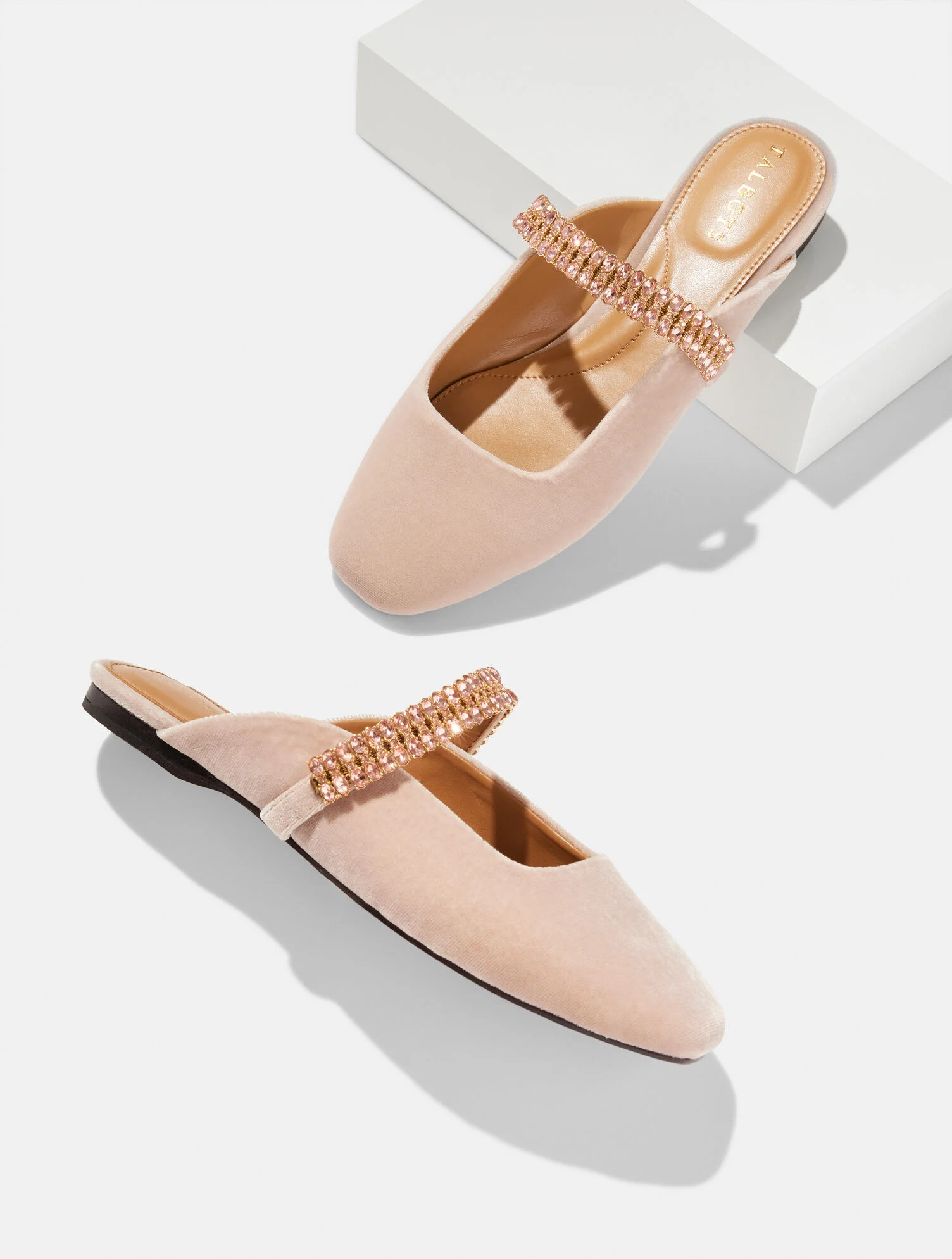 Sloane Embellished Velvet Mules | Talbots