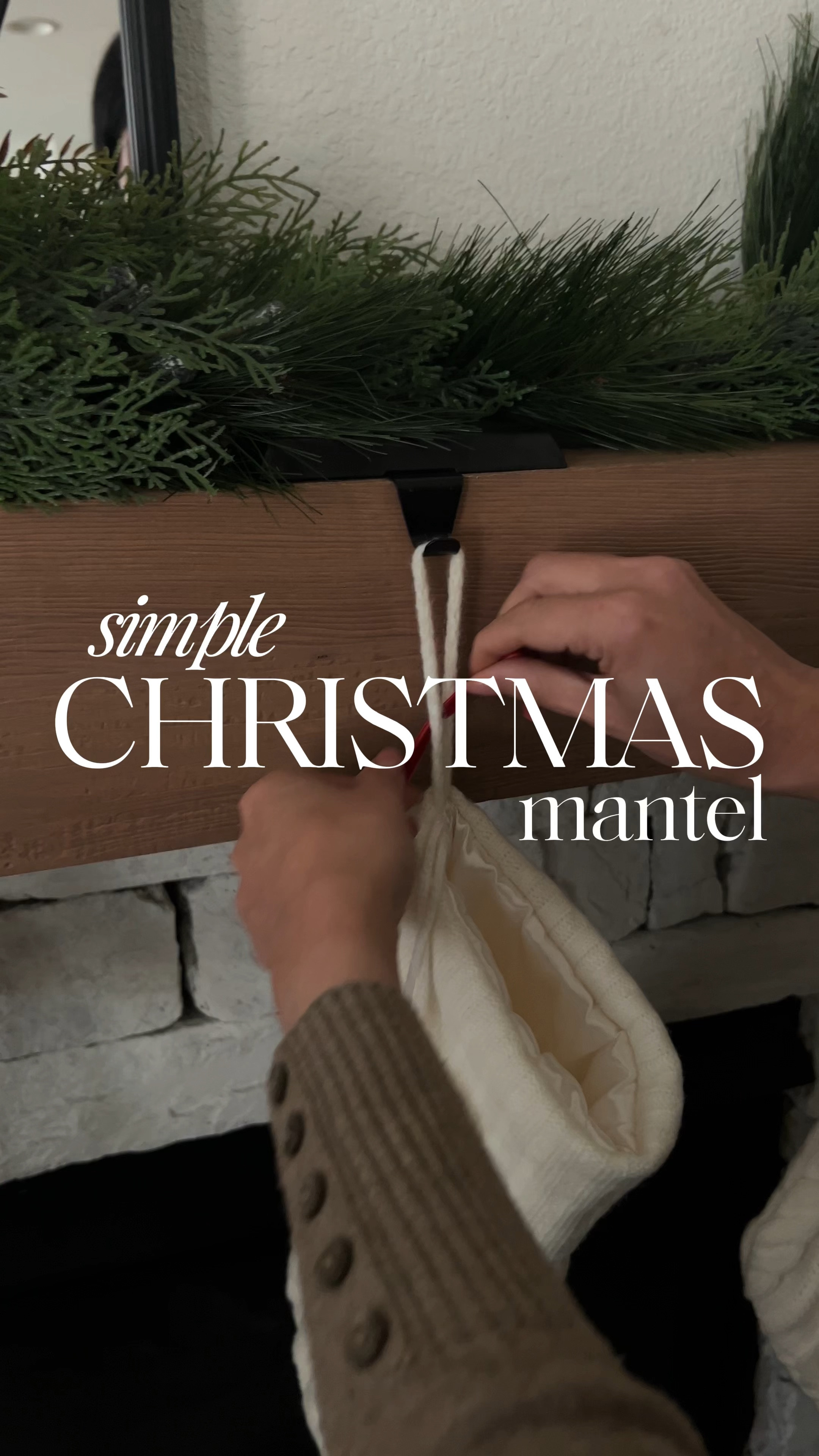 Dainty red velvet bows, garland, stockings, stocking holder & twinkle lights 

xo, Sandroxxie by Sandra
www.sandroxxie.com

#LTKfindsunder50 #LTKHoliday #LTKVideo