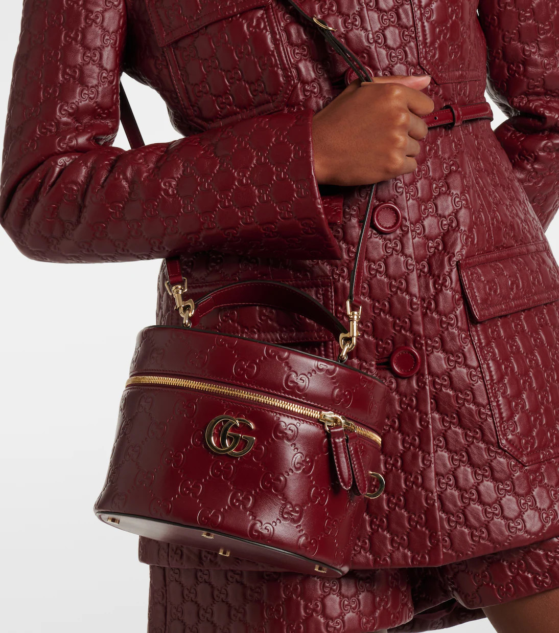 GG embossed leather vanity bag | Mytheresa (US/CA)