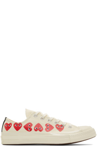 Off-White Converse Edition Multiple Heart Chuck 70 Sneakers | SSENSE 