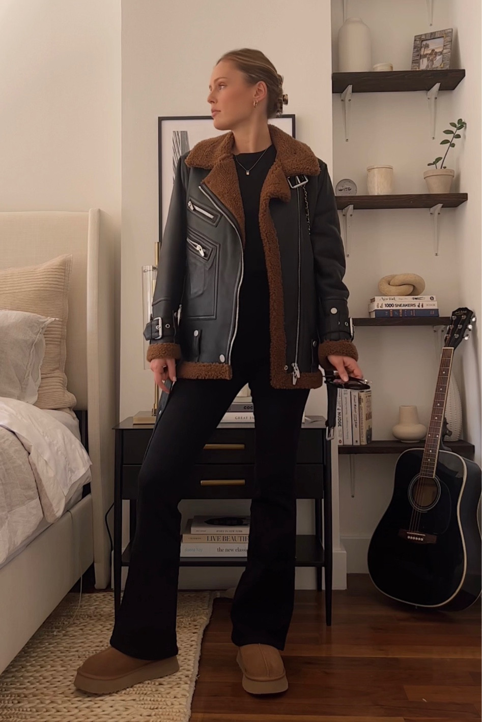 Arrivals leather jacket and uggs outfit 

#LTKSeasonal #LTKstyletip #LTKshoecrush