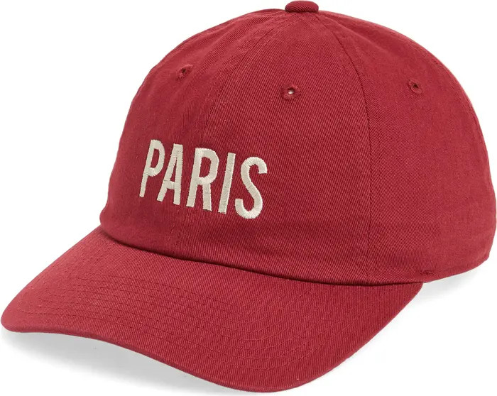 Paris Cotton Baseball Cap | Nordstrom