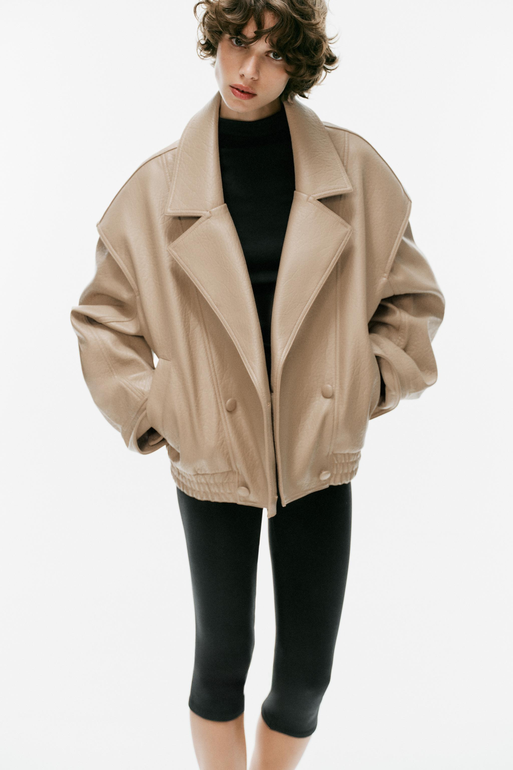 FAUX LEATHER BOMBER JACKET | Zara US