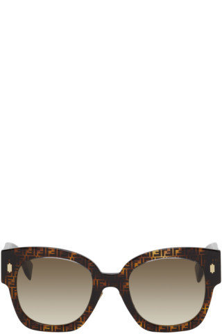 Brown 'Forever Fendi' Roma Sunglasses | SSENSE