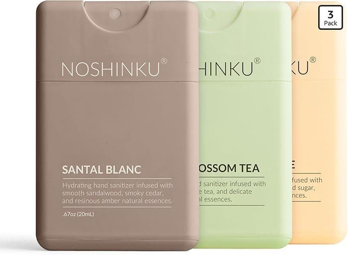 Noshinku - Refillable Hand Sanitizer Discovery Trois 3-Pack, Travel Size Spray with Hydrating Bot... | Amazon (US)