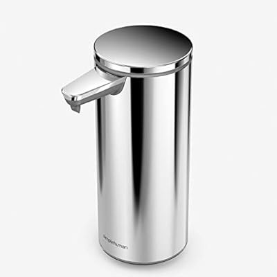 simplehuman 9 oz. Touch-Free Rechargeable Sensor Liquid Soap Pump Dispenser, Polished Stainless S... | Amazon (US)
