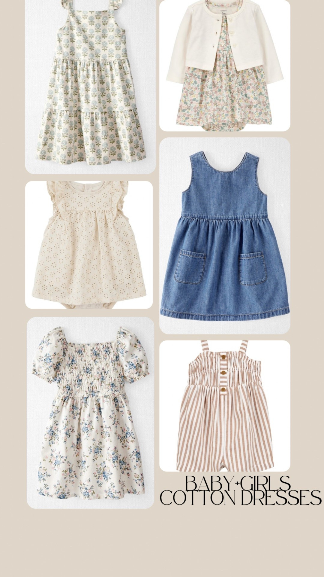 Cotton and organic cotton baby and kids dresses and rompers from carters! 

#LTKBaby #LTKKids #LTKFindsUnder50