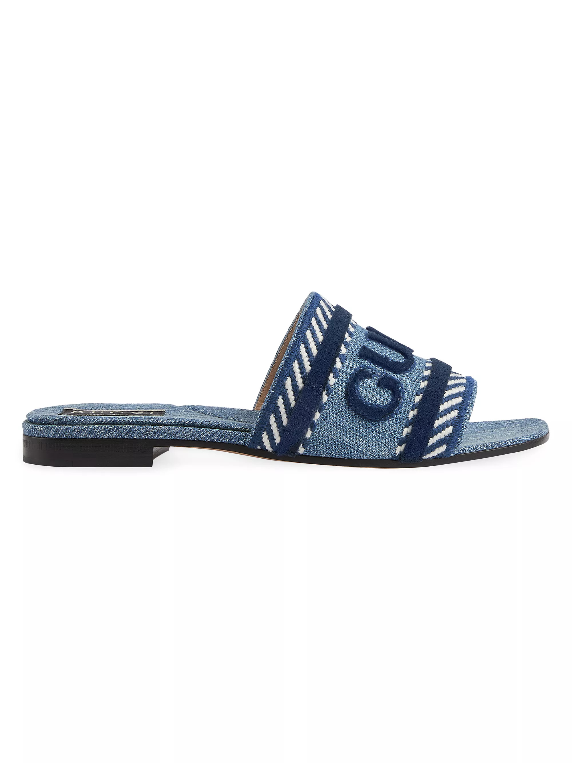 Jane Denim Slides | Saks Fifth Avenue