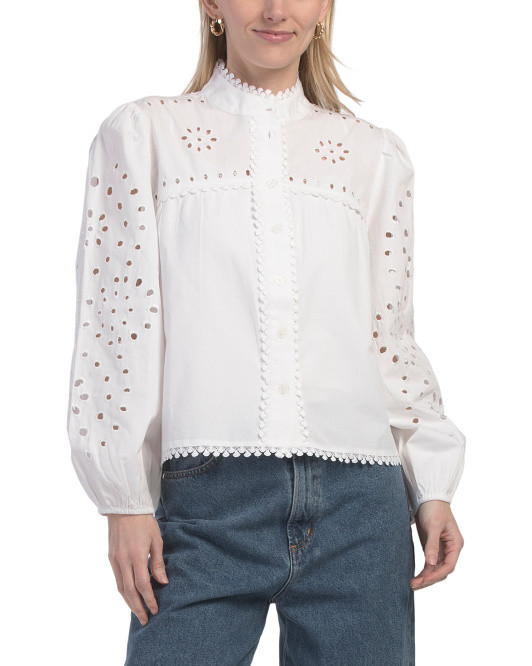 Lace Trim Blouse | TJ Maxx