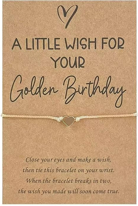Golden Birthday Bracelet, Birthday Gift for Her, Daughter, Sister, Friend | Amazon (US)