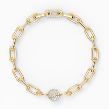 The Elements Chain Bracelet, White, Gold-tone plated | Swarovski (UK)