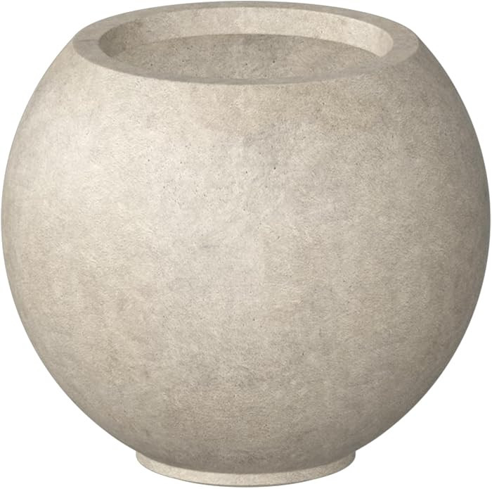 Kante 19.3" Large Sphere Concrete Planter, Round Ball Shape Plant Pot with Drainage Hole & Rubber... | Amazon (US)