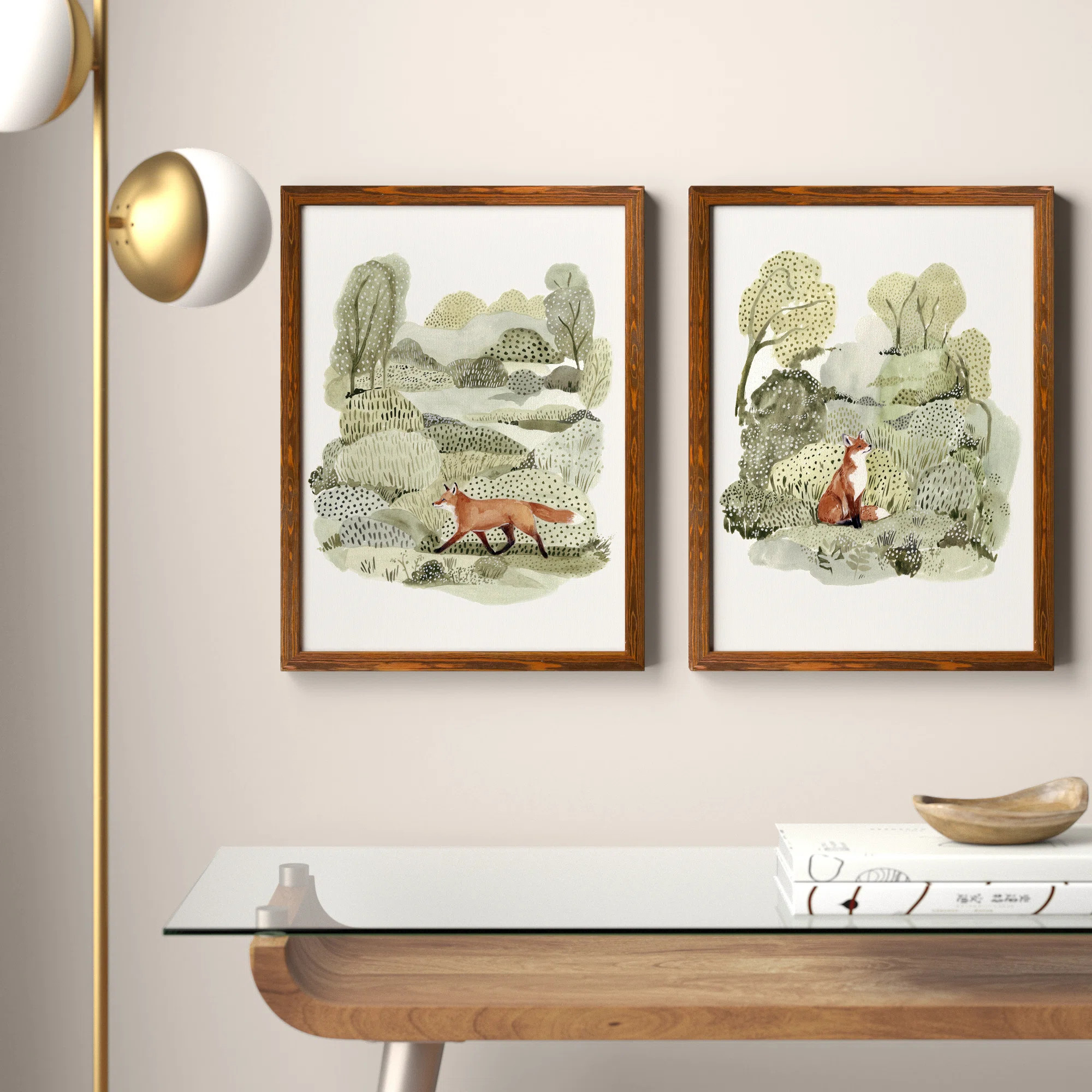 Fox Glen I - 2 Piece Framed Painting Print Set (Set of 2) | Wayfair North America