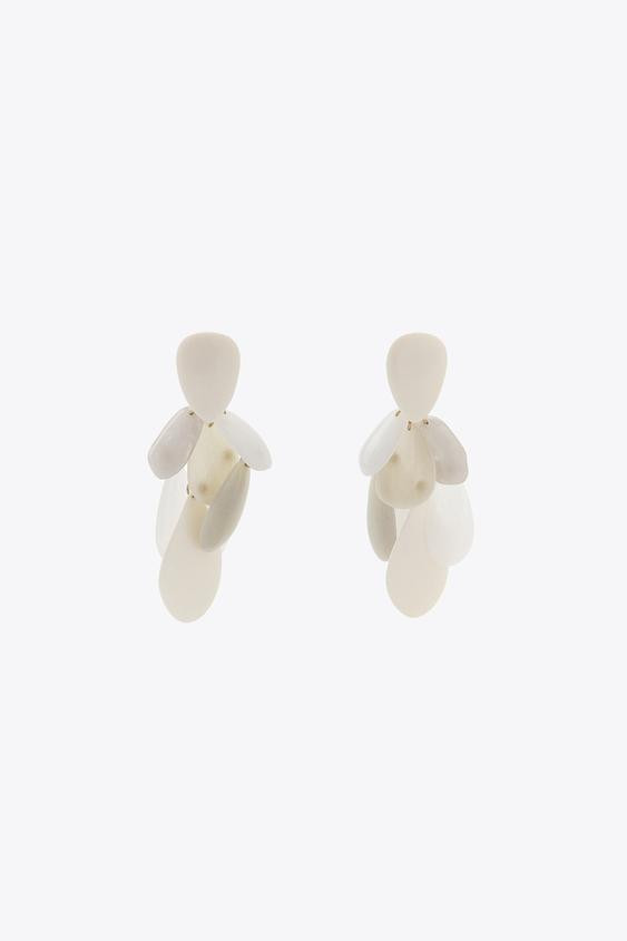 RESIN PIECE EARRINGS | Zara US