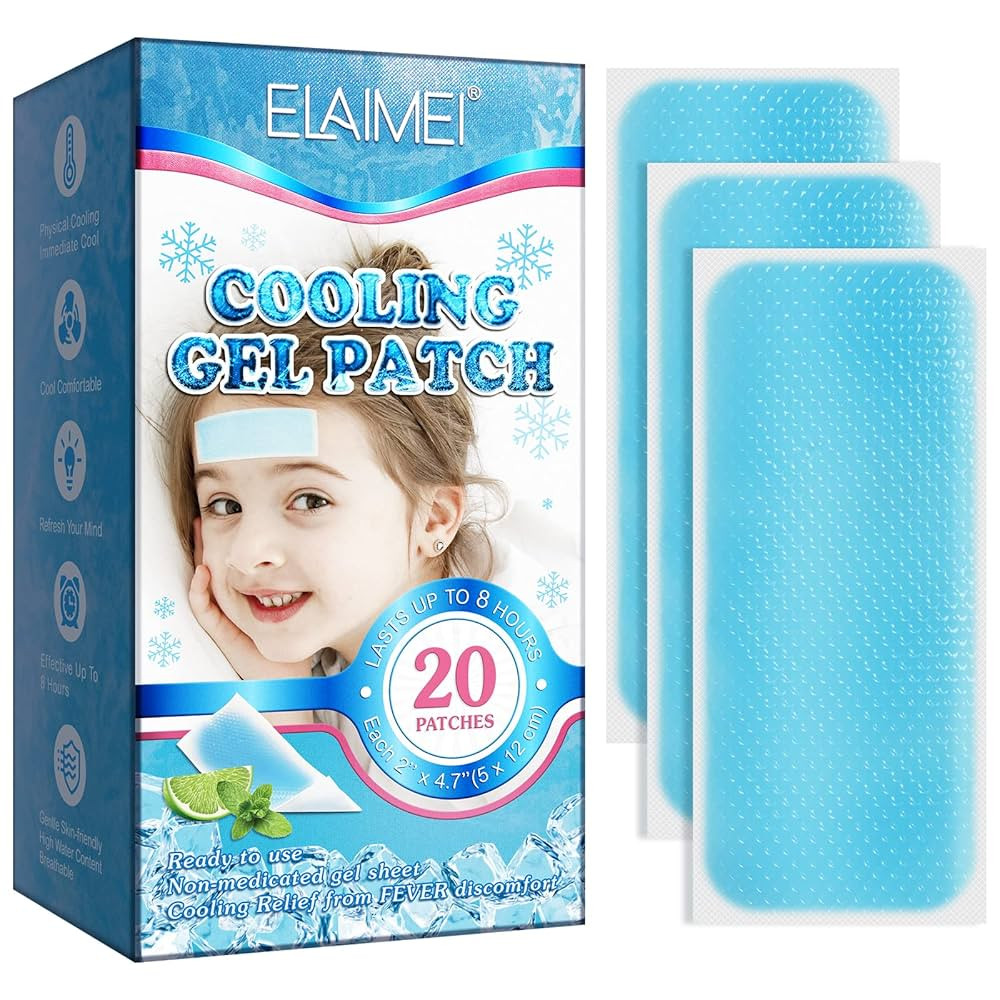 20 Sheets Fever Patches for Kids - Hot Weather Cooling Gel Patches for Adults - Headache Patches ... | Amazon (US)