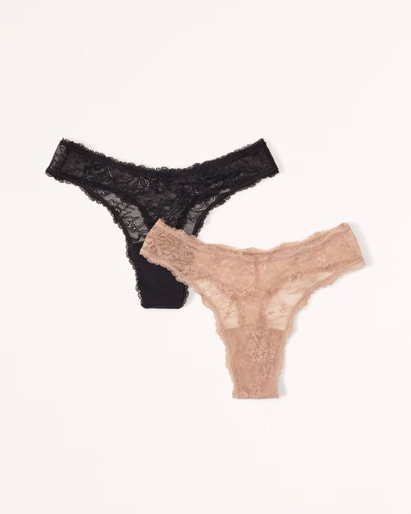 Women's 2-Pack Lace Thong Undies | Women's Clearance | Abercrombie.com | Abercrombie & Fitch (US)