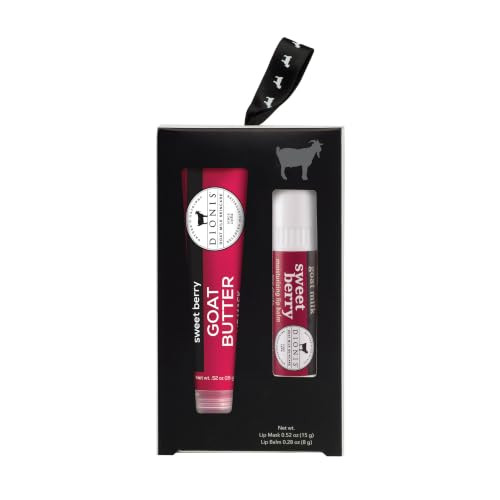 Dionis Goat Butter Lip Mask and Lip Balm Gift Set, Sweet Berry | Amazon (US)