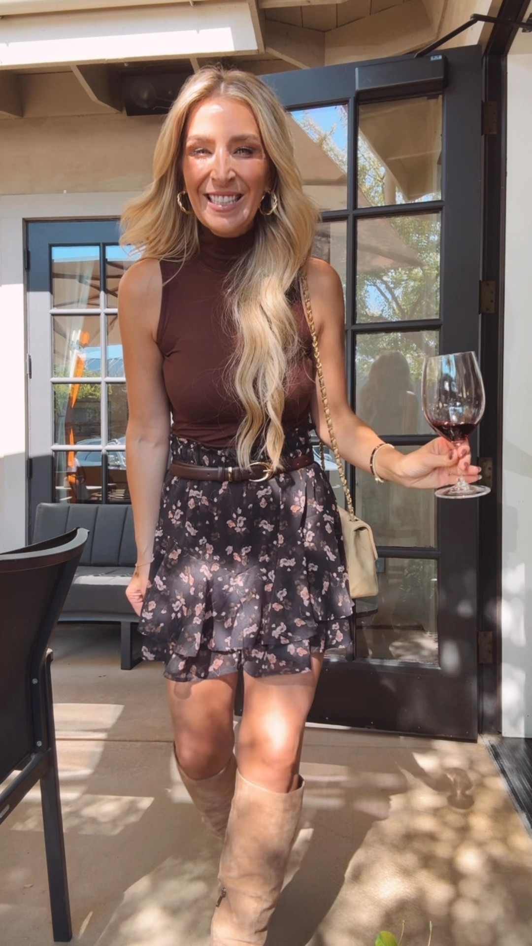 Fall transition / winery outfit 🍂🍷 Loving this Amazon skirt that comes in a ton of colors and the belt is a fall wardrobe staple! Boots linked are this year’s version and mine from last year are SO comfortable 🙌🏼

#LTKSaleAlert #LTKStyleTip #LTKSeasonal