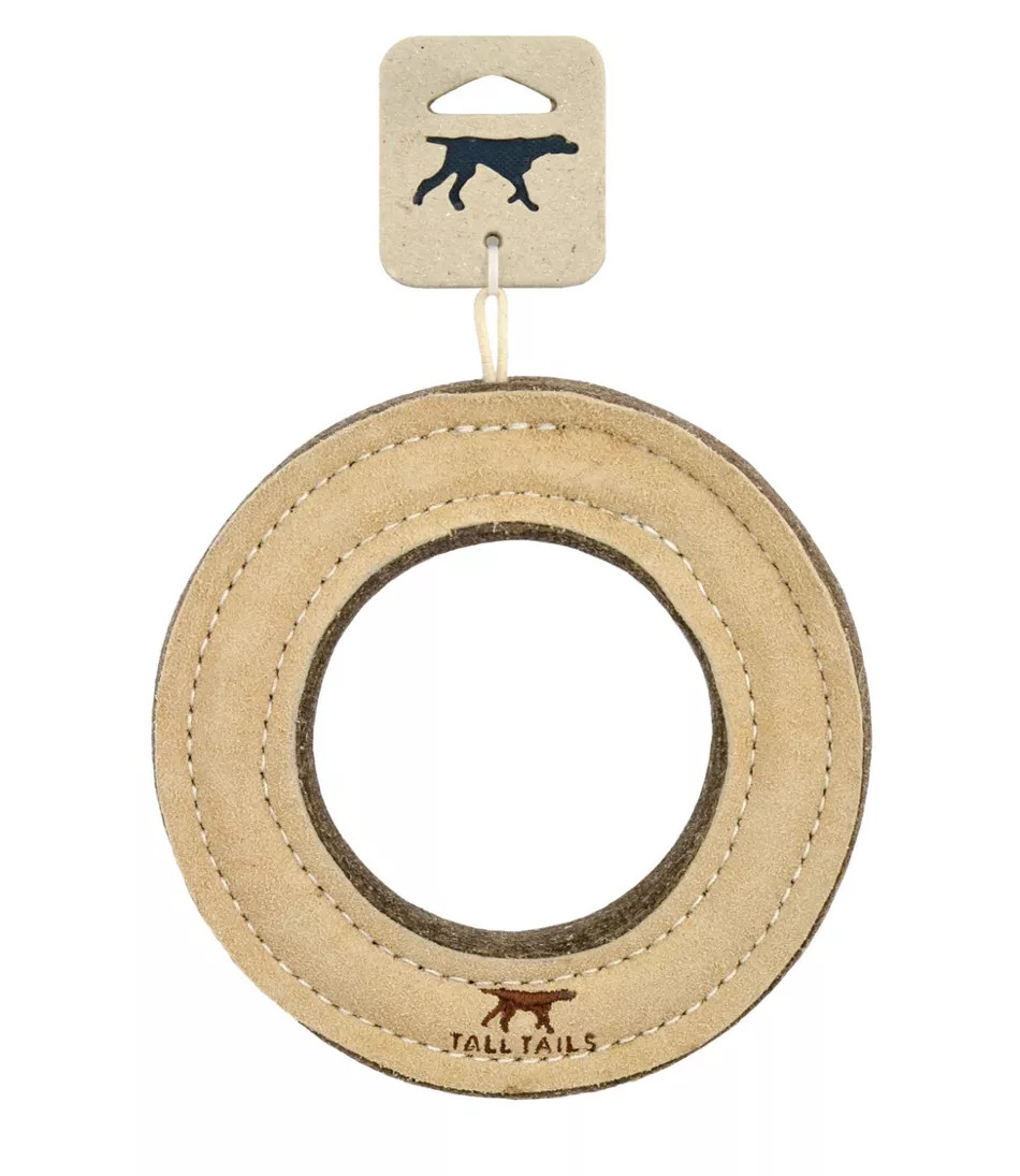 Natural Leather & Wool Ring Dog Toy | L.L. Bean