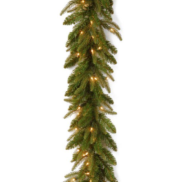 9' x 10" Pre-Lit Frasier Grande Artificial Christmas Garland - Clear Lights | Walmart (US)