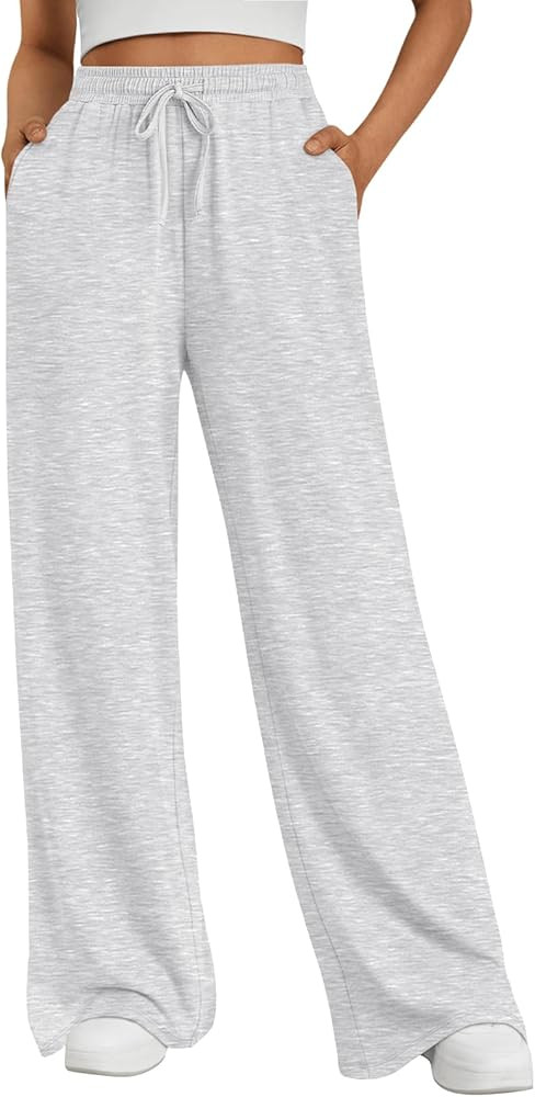 Trendy Queen Womens Lounge Pants Wide Leg Sweatpants Comfy Barrel Pajamas Pants Baggy Flowy 2025 ... | Amazon (US)