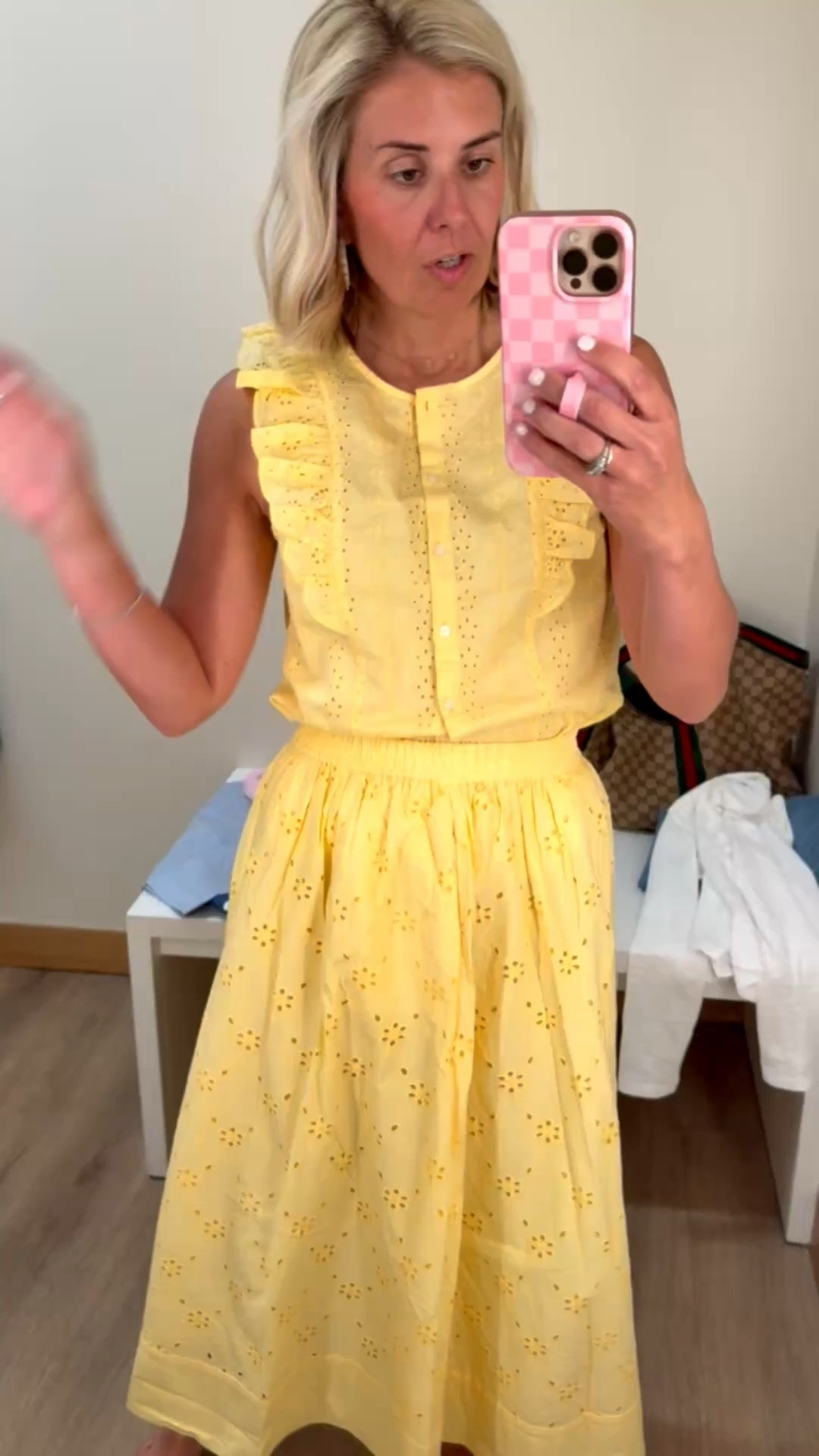 This yellow is beautiful! Y’all know I love a monochromatic look & lwe can totally mix & match these pieces with just about anything in our closet. I’m wearing xs in top & skirt. 

#LTKSaleAlert #LTKSeasonal #LTKdayinmylife