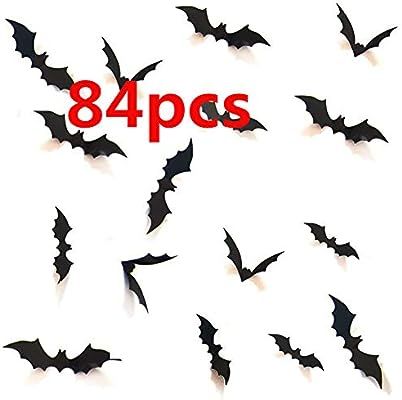 Halloween 3D Bats Decoration, Hallowmas Party Supplies Scary Bat Sticker for Home Decor DIY Windo... | Amazon (US)