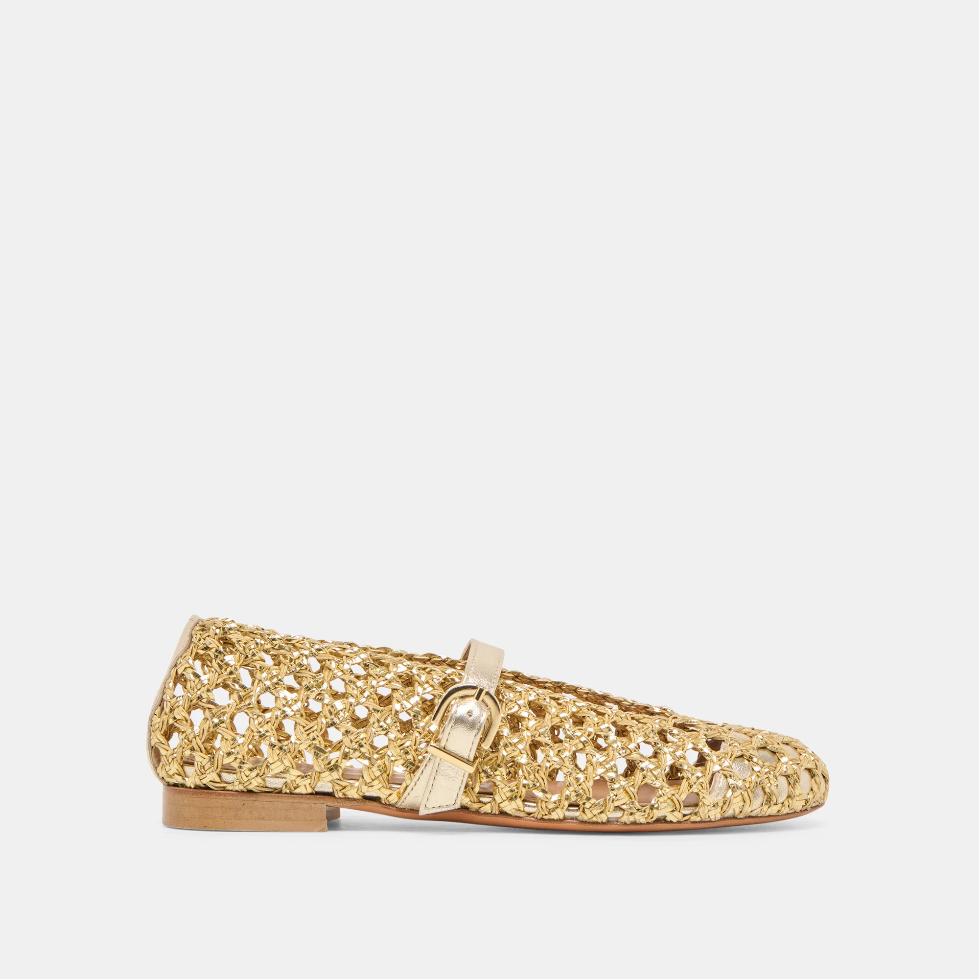Dover Gold Woven Stella Ballet Flats | Dolce Vita | DolceVita.com