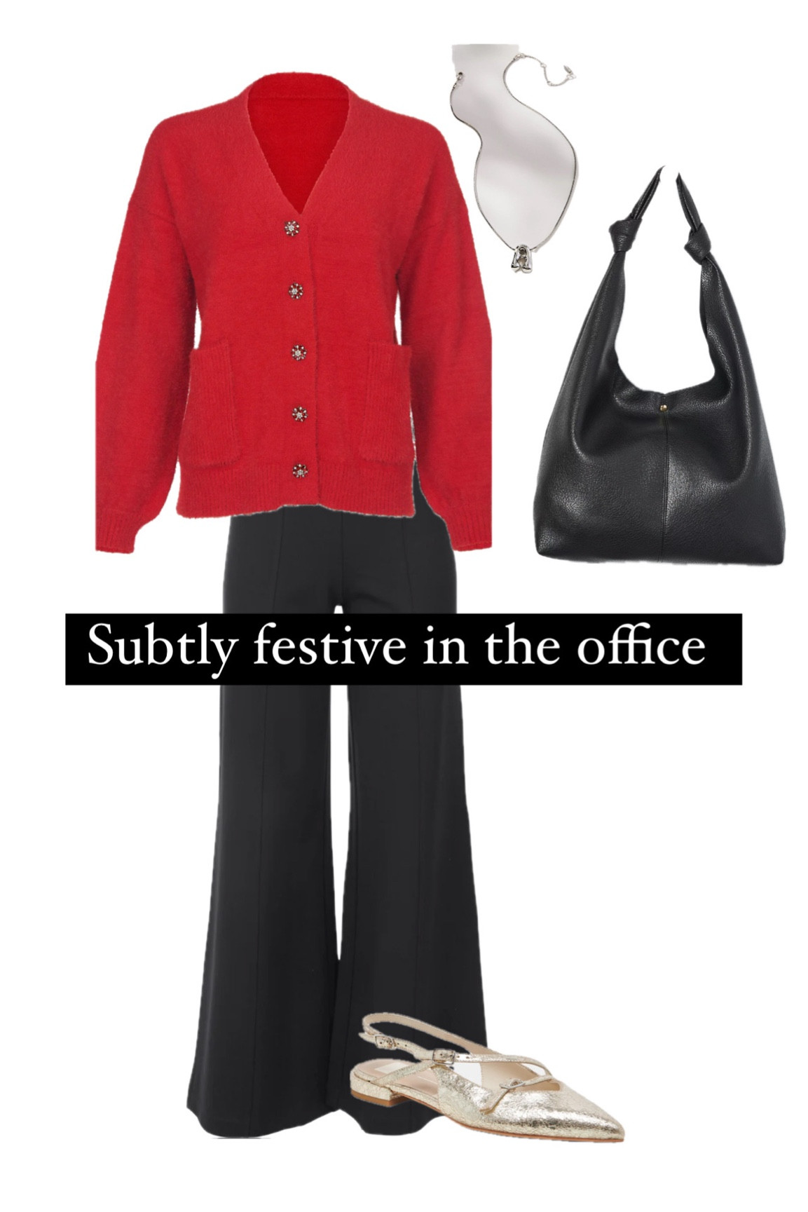 Being fun and festive at work without overdoing it and being too on the nose. Love this sweater and its details in the buttons

Holiday outfit, big slouchy bags, work wear, office outfit, Christmas outfit 

#LTKWorkwear #LTKCyberWeek #LTKHoliday