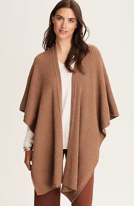 Mixed-Rib Ruana | J. Jill