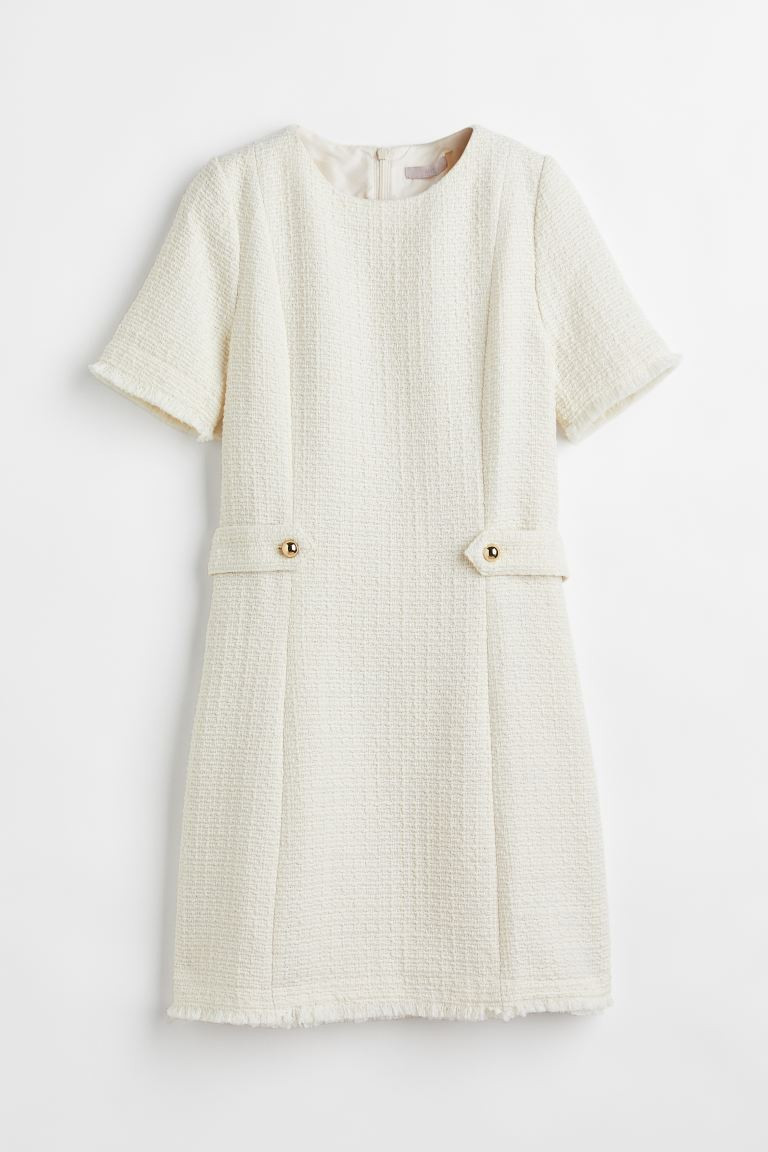 Bouclékleid aus Wollmischung - Naturweiß - Ladies | H&M AT | H&M (DE, AT, CH, NL, FI)