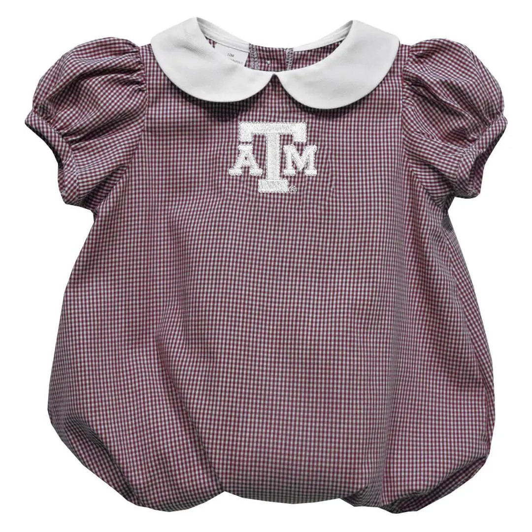 Texas A&M Aggies Embroidered Maroon Girls Baby Bubble Short Sleeve - Etsy | Etsy (US)