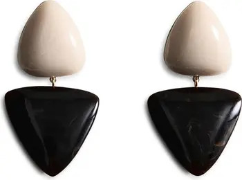 MANGO Two Tone Drop Earrings | Nordstrom | Nordstrom