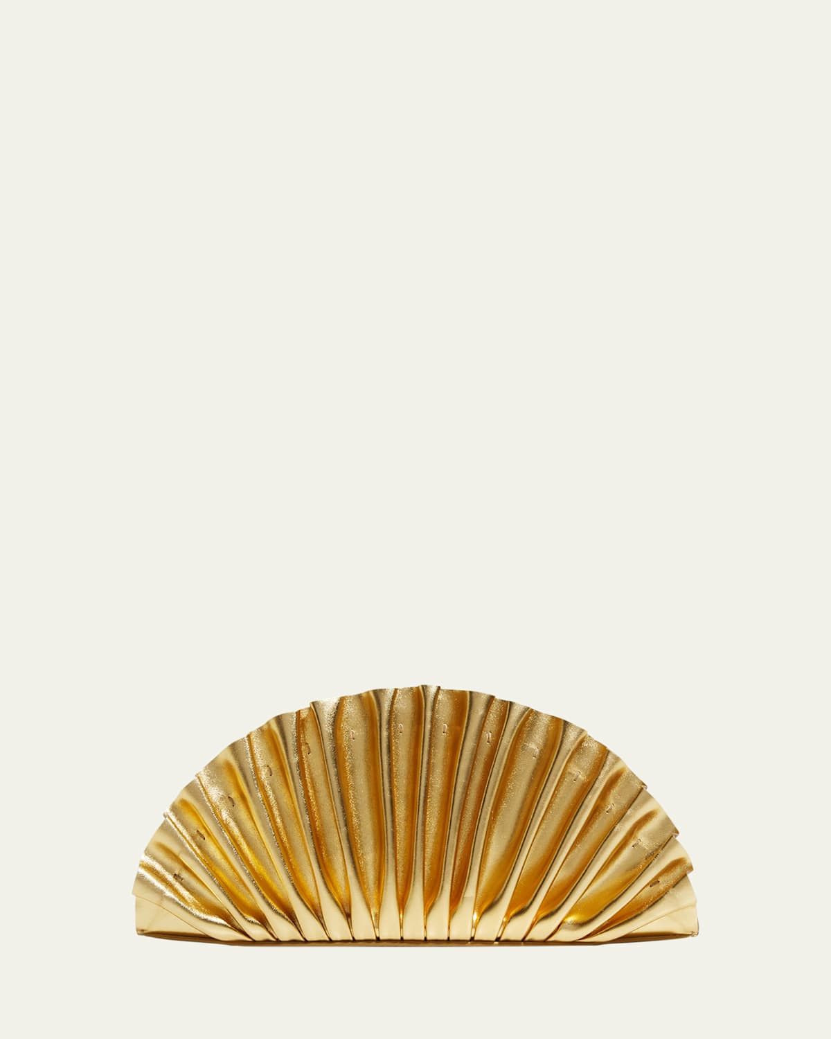 Nala Mini Pleated Metallic Leather Clutch Bag | Bergdorf Goodman