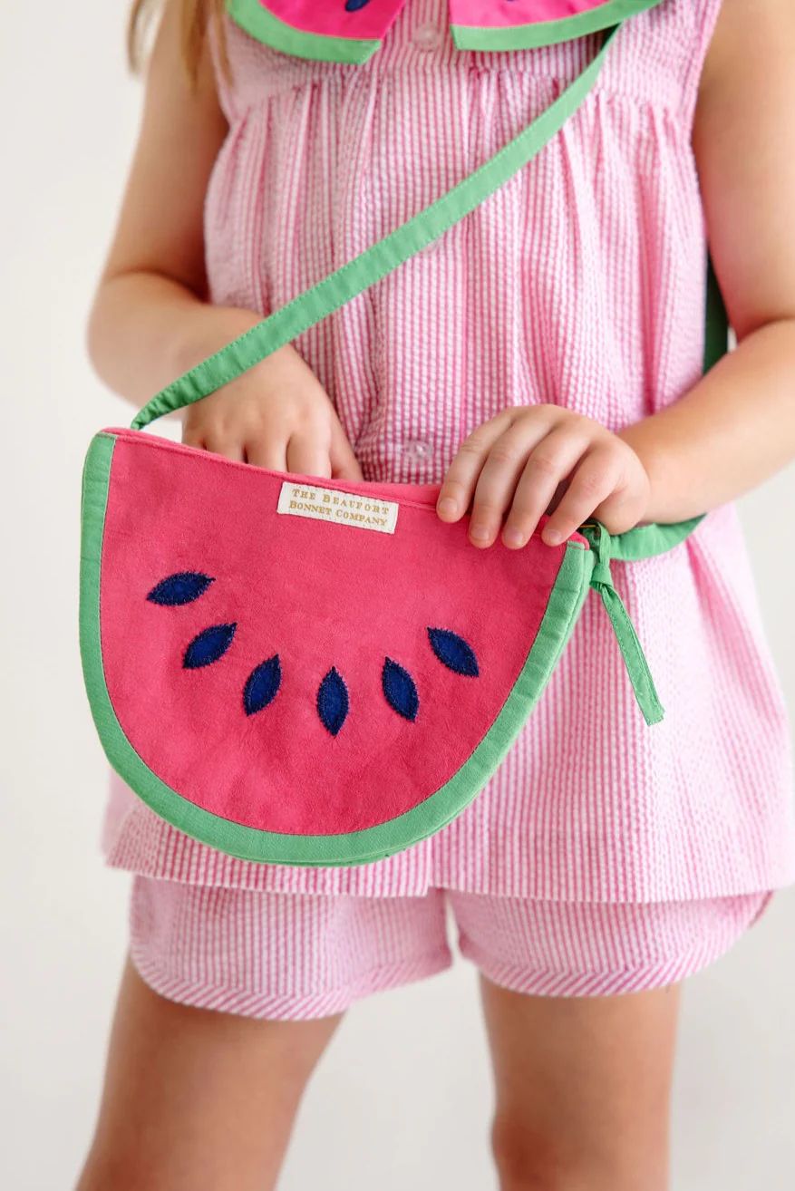 Save Your Pennies Purse (Watermelon) -  Winter Park Pink, Kiawah Kelly Green, and Nantucket Navy | The Beaufort Bonnet Company