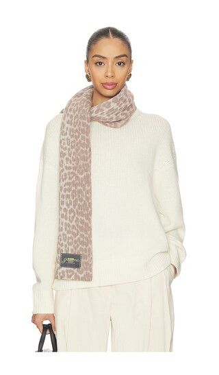 Graphic Knit Scarf in Leopard | Revolve Clothing (Global)