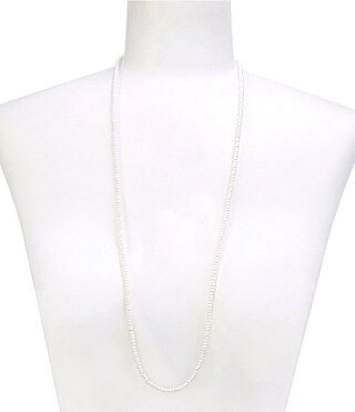 SHASHI Pearl Long Strand Necklace - Pearl | Dillard's